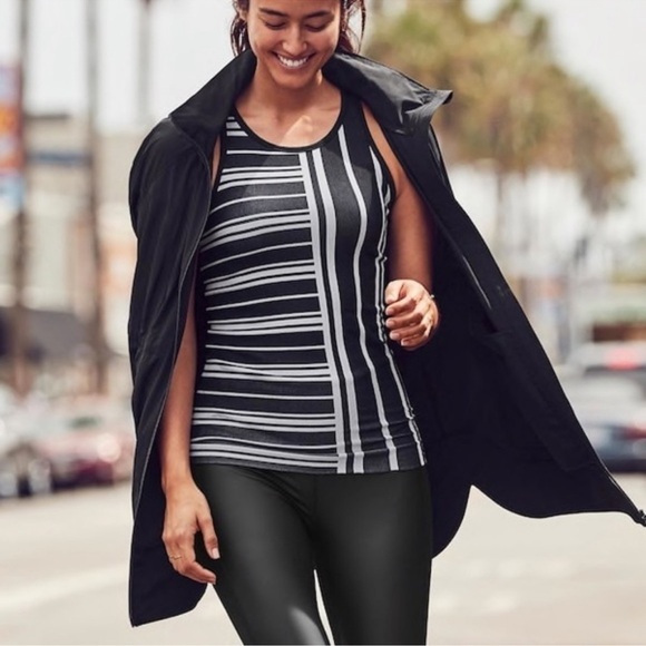 Athleta Mix Stripe Renew Racerback Tank Size XS - Picture 2 of 6